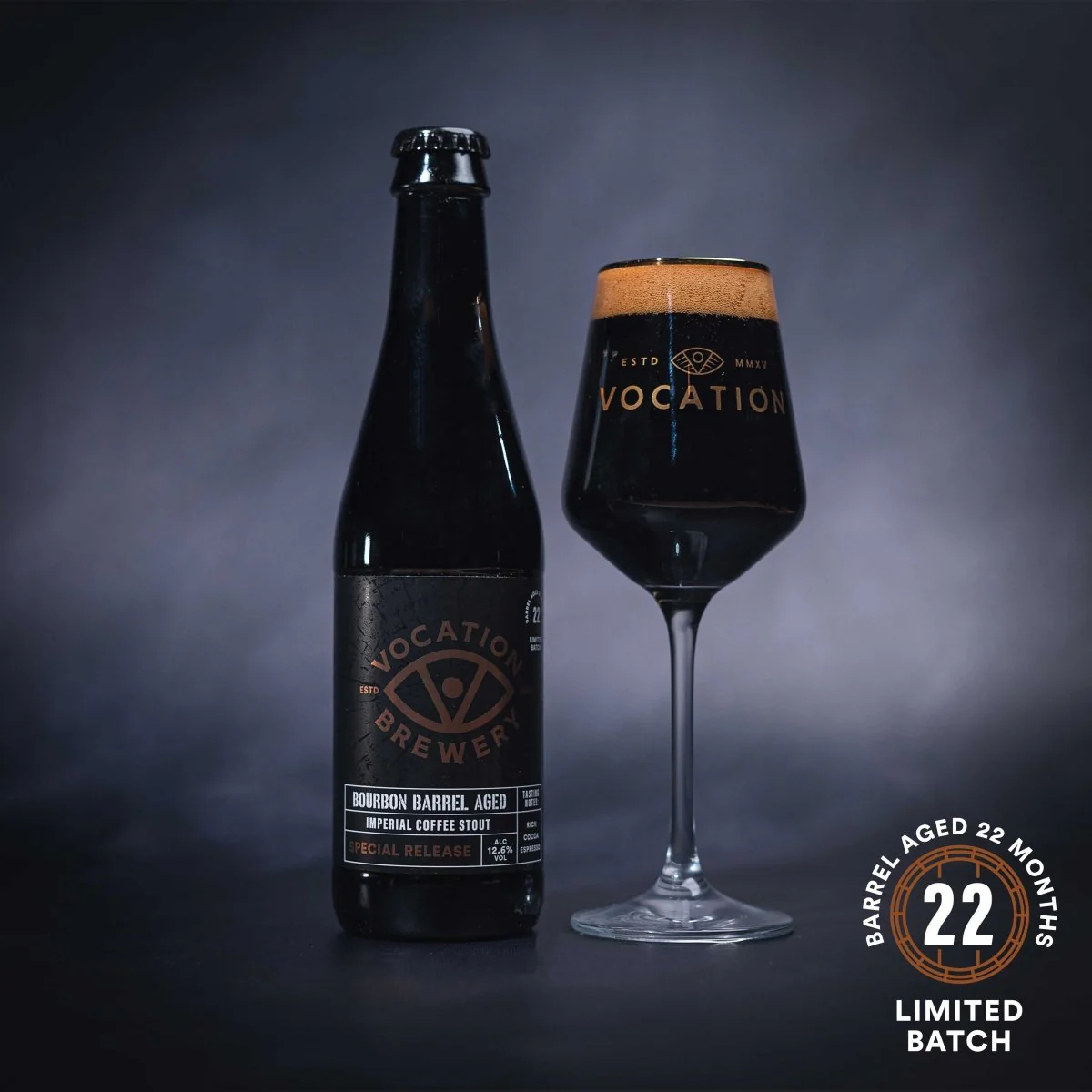Imperial Coffee Stout | 12.6% Bourbon Whisky Barrel Aged Beer | 330ml bottle
