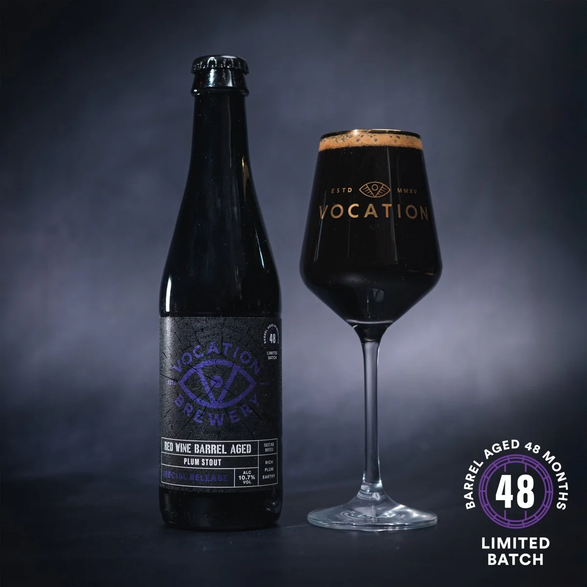 Imperial Plum Stout | 10.7% Red Wine Barrel Aged Beer | 330ml bottle
