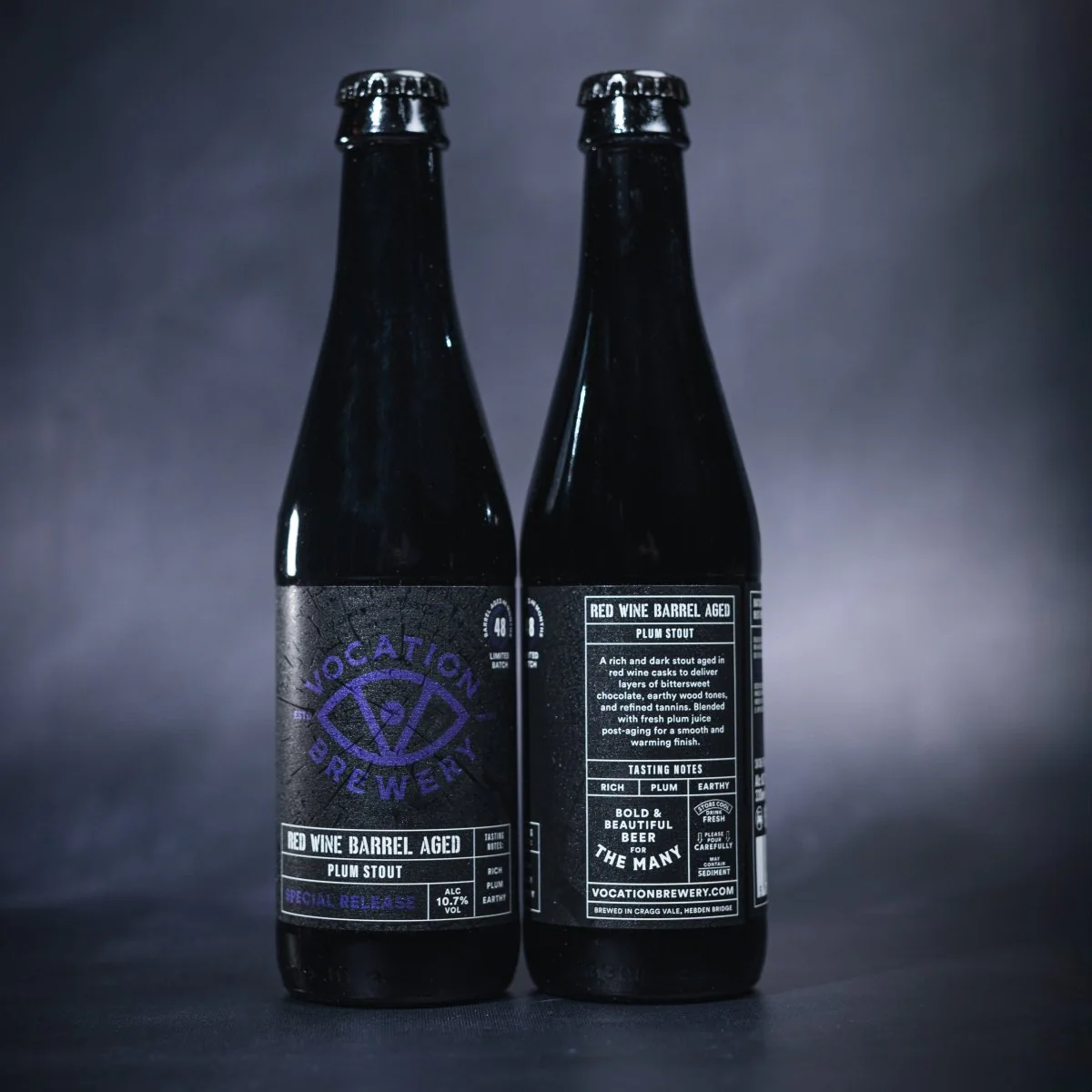 Imperial Plum Stout | 10.7% Red Wine Barrel Aged Beer | 330ml bottle - Image 2